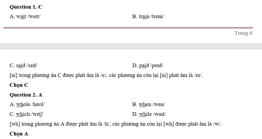 Một tài liệu hữu ích giúp các em ôn tập môn tiếng anh dễ dàng