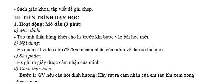 GIÁO ÁN ĐỊA LÝ 7 DÂN SỐ VÀ NGUỒN LAO ĐỘNG