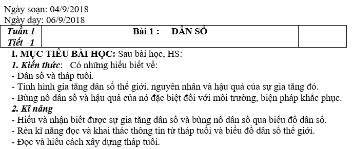 GIÁO ÁN  TỔNG HỢP ĐỊA LÝ CẢ NĂM HỌC LỚP 7