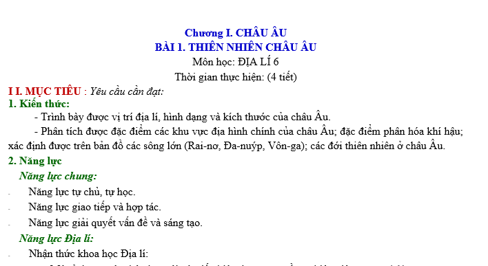 Kế hoạch bồi dưỡng địa lý lớp 7 