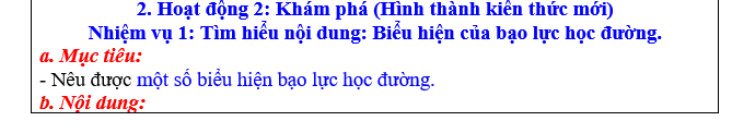 GIÁO ÁN GDCD lớp 7 BẠO LỰC HỌC ĐƯỜNG