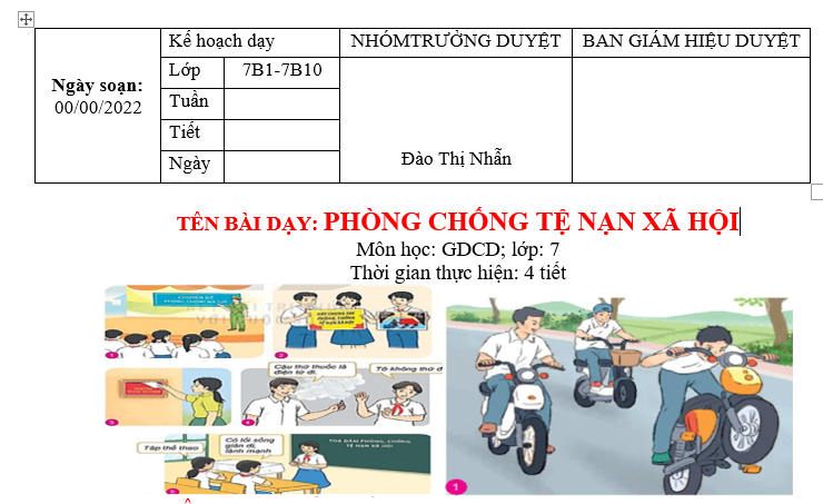 GIÁO ÁN GD.CD LỚP 7 PHÒNG CHỐNG TỆ NẠN XÃ HỘI