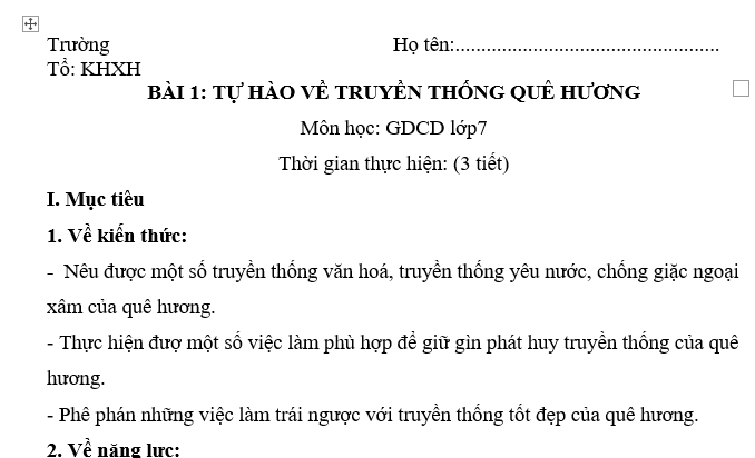 GIÁO ÁN SÁCH GD.CD LỚP 7 CẢ NĂM HỌC