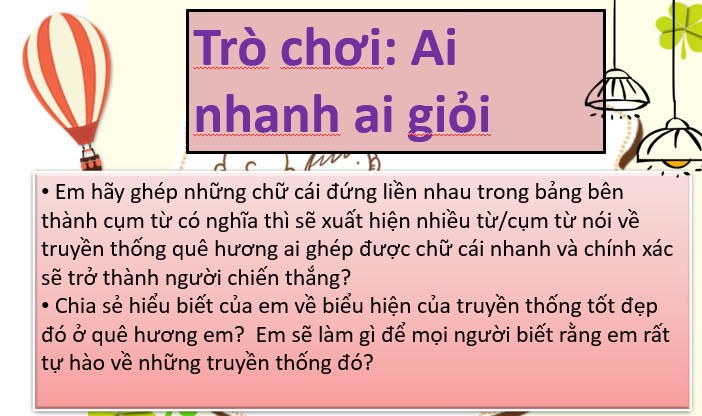 GIÁO ÁN PP GD.CD LỚP 7 TỰ HÀO VỀ TRUYỀN THỐNG QUÊ HƯƠNG