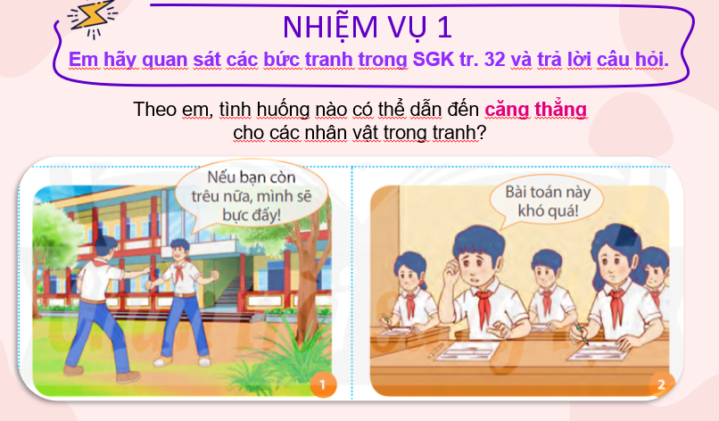 GIÁO ÁN P.P GD.CD LỚP 7 Nhận diện tình huống gây căng thẳng