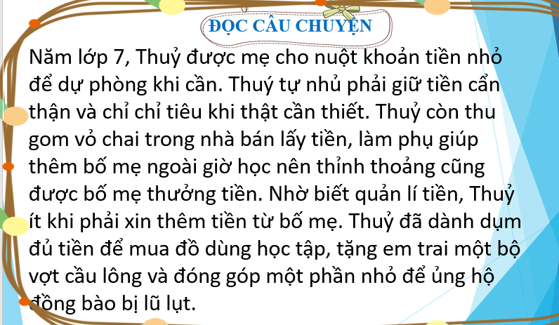 GIÁO ÁN PP GIÁO DỤC CÔNG DÂN LỚP 7 QUẢN LÍ TIỀN