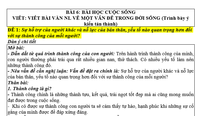 BỘ DÀN Ý MÔN VĂN 7 HỌC KÌ II