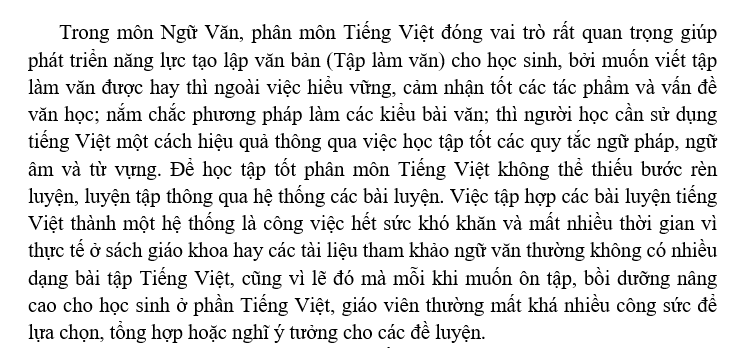 TÀI LIỆU CÁC DẠNG BÀI TẬP TIẾNG VIỆT 7 (Kì I)