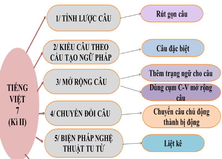 TÀI LIỆU CÁC DẠNG BÀI TẬP TIẾNG VIỆT 7 (Kì II)