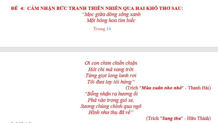 BỘ CHUYÊN ĐỀ VĂN LỚP 7 CHUYÊN ĐỀ 9:THAM KHẢO MỘT SỐ BÀI NGHỊ LUẬN HAY