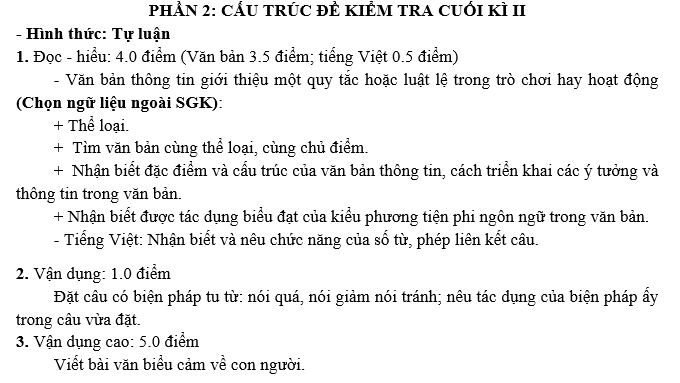 ĐỀ CƯƠNG ÔN TẬP NGỮ VĂN 7 HỌC KÌ II-NĂM HỌC 2022-2023