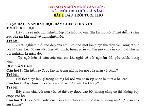 bai van lop 7, nhung bai van mau lop 7, bai van mau lop 7, những bài van hay lớp 7,