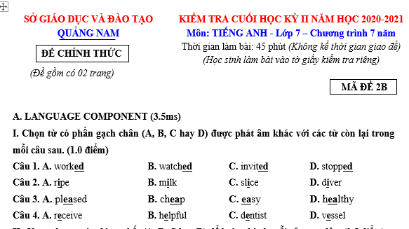 bài trắc nghiệm tiếng anh lớp 7, bài học tiếng anh lớp 7, bài giải tiếng anh lớp 7, bt tieng anh lop 7, bai tập tiếng anh lớp 7,