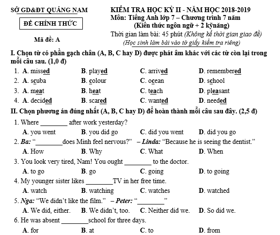 bài trắc nghiệm tiếng anh lớp 7, bài học tiếng anh lớp 7, bài giải tiếng anh lớp 7, bt tieng anh lop 7, bai tập tiếng anh lớp 7,