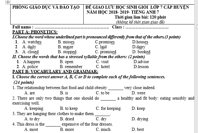 bài trắc nghiệm tiếng anh lớp 7, bài học tiếng anh lớp 7, bài giải tiếng anh lớp 7, bt tieng anh lop 7, bai tập tiếng anh lớp 7,