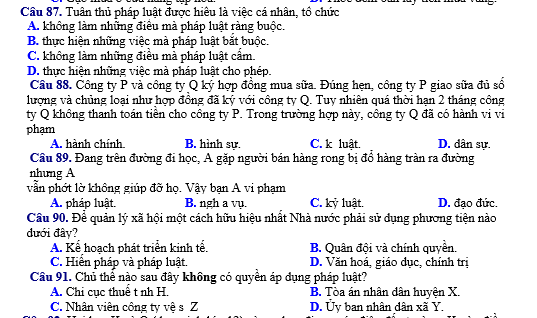 tổ hợp khxh, giải gdcd 12, giao duc cong dan 12, giao duc cong dan lop 12, thi THPT Quốc Gia,