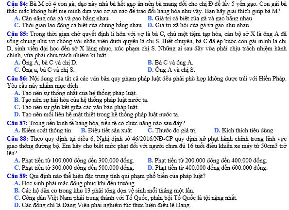 bo de thi, tổ hợp khxh, giải gdcd 12, giao duc cong dan 12, giao duc cong dan lop 12, thi THPT Quốc Gia,