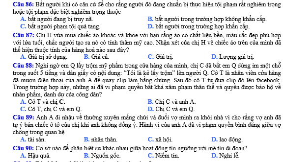 bo de thi, tổ hợp khxh, giải gdcd 12, giao duc cong dan 12, giao duc cong dan lop 12, thi THPT Quốc Gia,