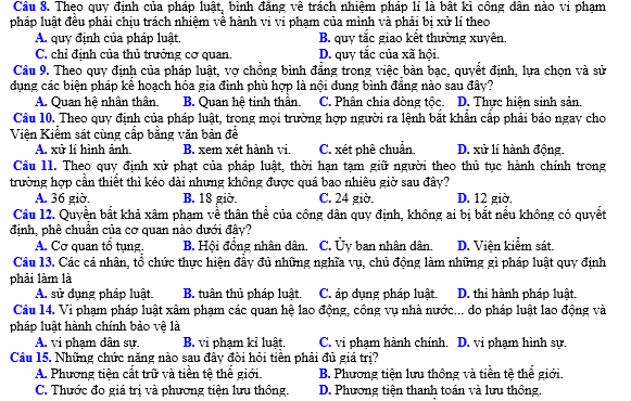 bo de thi, tổ hợp khxh, giải gdcd 12, giao duc cong dan 12, giao duc cong dan lop 12, thi THPT Quốc Gia,