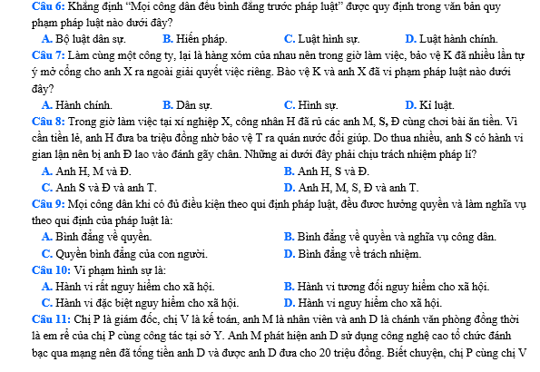 bo de thi, tổ hợp khxh, giải gdcd 12, giao duc cong dan 12, giao duc cong dan lop 12, thi THPT Quốc Gia,