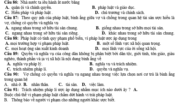 bo de thi, tổ hợp khxh, giải gdcd 12, giao duc cong dan 12, giao duc cong dan lop 12, thi THPT Quốc Gia,