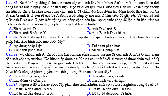 bo de thi, tổ hợp khxh, giải gdcd 12, giao duc cong dan 12, giao duc cong dan lop 12, thi THPT Quốc Gia,