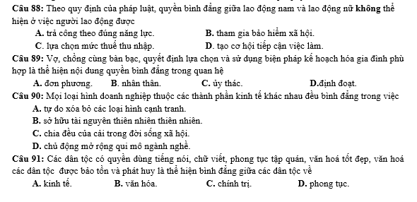 bo de thi, tổ hợp khxh, giải gdcd 12, giao duc cong dan 12, giao duc cong dan lop 12, thi THPT Quốc Gia,