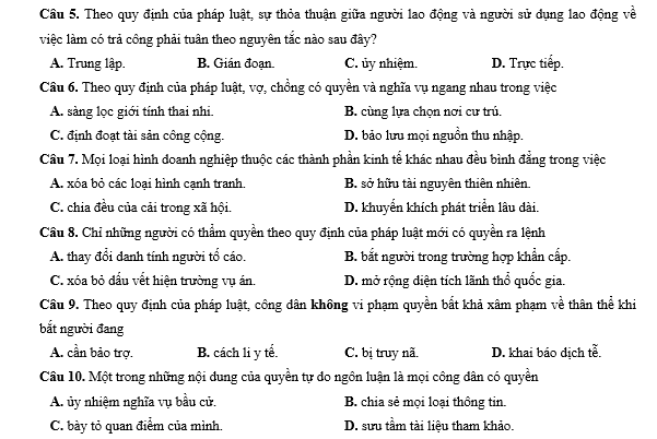 bo de thi, tổ hợp khxh, giải gdcd 12, giao duc cong dan 12, giao duc cong dan lop 12, thi THPT Quốc Gia,