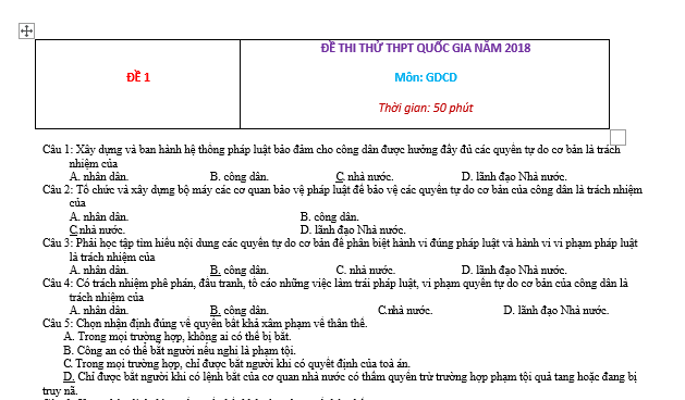 bo de thi, tổ hợp khxh, giải gdcd 12, giao duc cong dan 12, giao duc cong dan lop 12, thi THPT Quốc Gia,