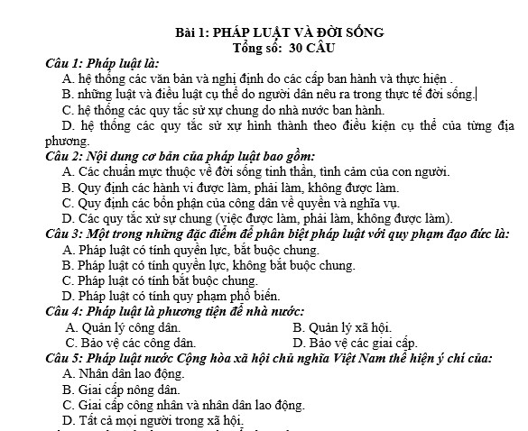 bo de thi, tổ hợp khxh, giải gdcd 12, giao duc cong dan 12, giao duc cong dan lop 12, thi THPT Quốc Gia,