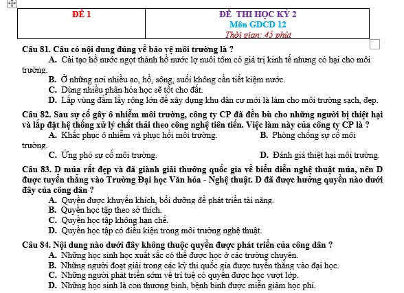 bo de thi, tổ hợp khxh, giải gdcd 12, giao duc cong dan 12, giao duc cong dan lop 12, thi THPT Quốc Gia,