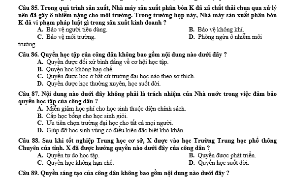 bo de thi, tổ hợp khxh, giải gdcd 12, giao duc cong dan 12, giao duc cong dan lop 12, thi THPT Quốc Gia,