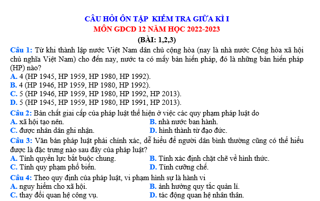 bo de thi, tổ hợp khxh, giải gdcd 12, giao duc cong dan 12, giao duc cong dan lop 12, thi THPT Quốc Gia,