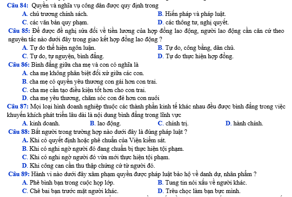 bo de thi, tổ hợp khxh, giải gdcd 12, giao duc cong dan 12, giao duc cong dan lop 12, thi THPT Quốc Gia,