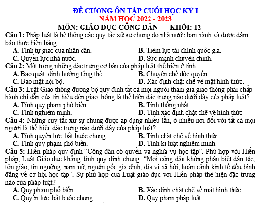 bo de thi, tổ hợp khxh, giải gdcd 12, giao duc cong dan 12, giao duc cong dan lop 12, thi THPT Quốc Gia,