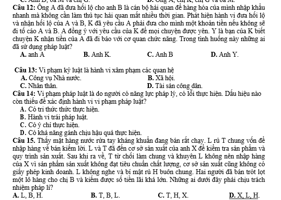 bo de thi, tổ hợp khxh, giải gdcd 12, giao duc cong dan 12, giao duc cong dan lop 12, thi THPT Quốc Gia,