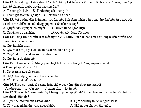 bo de thi, tổ hợp khxh, giải gdcd 12, giao duc cong dan 12, giao duc cong dan lop 12, thi THPT Quốc Gia,