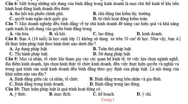 bo de thi, tổ hợp khxh, giải gdcd 12, giao duc cong dan 12, giao duc cong dan lop 12, thi THPT Quốc Gia,