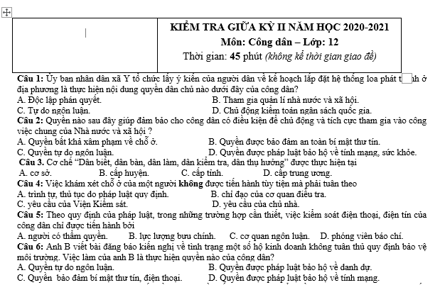 bo de thi, tổ hợp khxh, giải gdcd 12, giao duc cong dan 12, giao duc cong dan lop 12, thi THPT Quốc Gia,