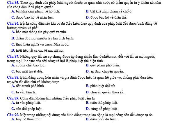 bo de thi, tổ hợp khxh, giải gdcd 12, giao duc cong dan 12, giao duc cong dan lop 12, thi THPT Quốc Gia,