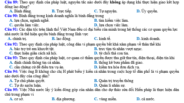 bo de thi, tổ hợp khxh, giải gdcd 12, giao duc cong dan 12, giao duc cong dan lop 12, thi THPT Quốc Gia,