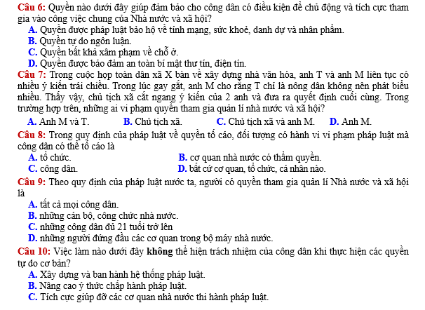 bo de thi, tổ hợp khxh, giải gdcd 12, giao duc cong dan 12, giao duc cong dan lop 12, thi THPT Quốc Gia,