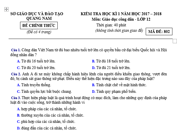 bo de thi, tổ hợp khxh, giải gdcd 12, giao duc cong dan 12, giao duc cong dan lop 12, thi THPT Quốc Gia,