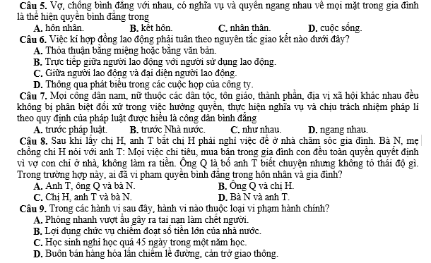 bo de thi, tổ hợp khxh, giải gdcd 12, giao duc cong dan 12, giao duc cong dan lop 12, thi THPT Quốc Gia,