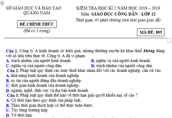 bo de thi, tổ hợp khxh, giải gdcd 12, giao duc cong dan 12, giao duc cong dan lop 12, thi THPT Quốc Gia,