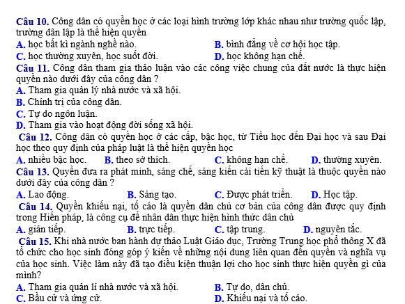 bo de thi, tổ hợp khxh, giải gdcd 12, giao duc cong dan 12, giao duc cong dan lop 12, thi THPT Quốc Gia,