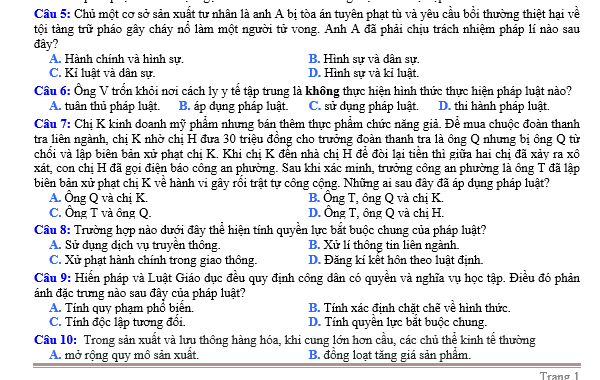 bo de thi, tổ hợp khxh, giải gdcd 12, giao duc cong dan 12, giao duc cong dan lop 12, thi THPT Quốc Gia,