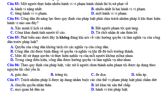 bo de thi, tổ hợp khxh, giải gdcd 12, giao duc cong dan 12, giao duc cong dan lop 12, thi THPT Quốc Gia,