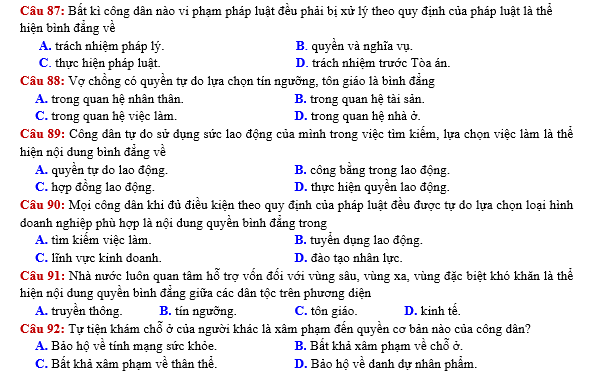 bo de thi, tổ hợp khxh, giải gdcd 12, giao duc cong dan 12, giao duc cong dan lop 12, thi THPT Quốc Gia,