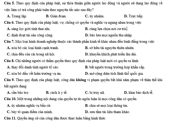 bo de thi, tổ hợp khxh, giải gdcd 12, giao duc cong dan 12, giao duc cong dan lop 12, thi THPT Quốc Gia,